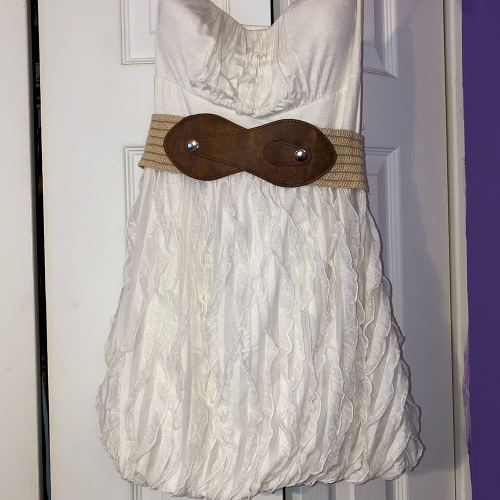 White mini dress